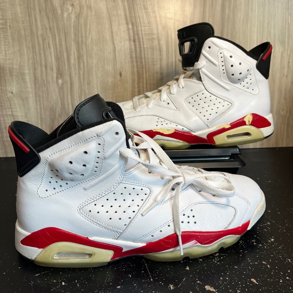 Size 10 - Air Jordan 6 Retro Bulls Varsity Red 384664-102 (read)